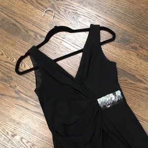 Sz 2 Anne Klein Black Dress w/ombré sequin accent